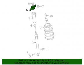 Rear left shock absorber support for Land Rover Range Rover Velar 18-20