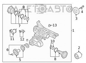 Rear differential gearbox Audi Q5 80A 18-24 2.0T 66k