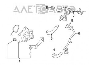 Oil cooler for Lexus NX200t NX300 17-21 2.0 engine