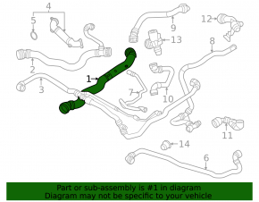 Cooling pipe left BMW X3 G01 20- 2.0T