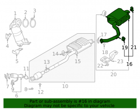 Rear muffler with barrel for Hyundai Santa FE 21-23 2.5T