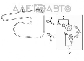 Tensioner roller drive belt Honda CRV 23- 1.5T