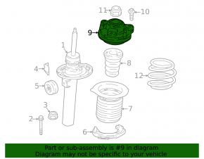 Front left shock absorber support BMW X3 G45 25-26