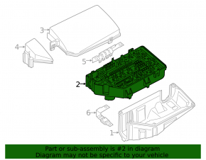 Underhood fuse box Volvo XC40 19-25