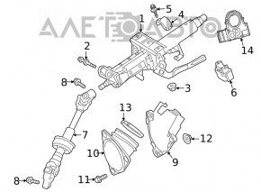 Toyota Highlander 20 steering cardan shaft - rusty