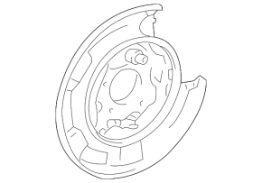 Rear left brake disc cover Toyota Highlander 01-07