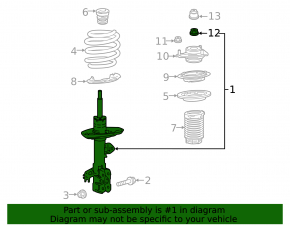 Front left shock absorber Lexus ES250 20-24