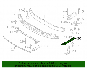 Fang lower reinforcement front bumper right BMW X1 F48 16-22 rear