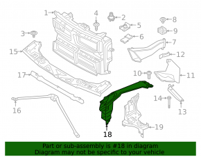 TV eyelash right BMW X1 F48 16-22