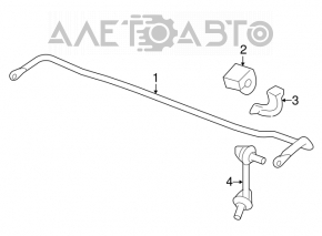 Rear stabilizer link left Honda CRV 12-16 CTR