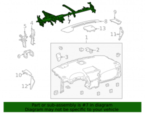 Under-torpedo pipe reinforcement Lexus RX350 RX450h 13-15