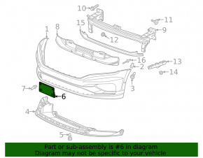 Front bumper plate for VW Passat 20-22