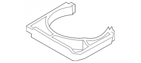Trunk tray foam plastic left VW Tiguan 09-17