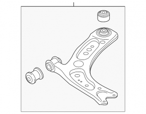 Lower front left control arm for Volkswagen Golf 22-25 GTI