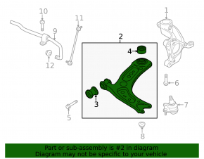 Lower control arm front left Audi A3 8V 15-20