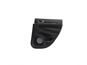 Door trim panel, rear right, Jeep Grand Cherokee WK2 17-19, black leather with red stitching