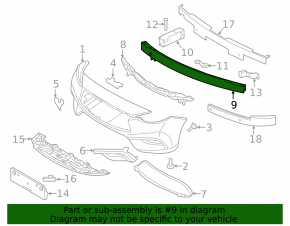 Front Bumper Reinforcement Infiniti QX30 17-