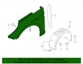 Front left wing Hyundai Sonata 15-17