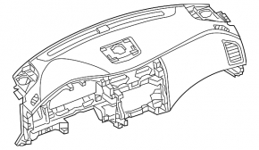 Torpedo front panel with AIRBAG Nissan Altima 13-18 black