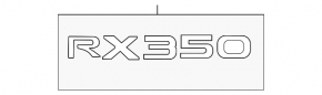 Lexus RX350 23-26 trunk door emblem "RX350"