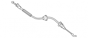 Rear right door lock cable VW Touareg 11-17