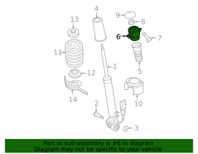 Shock absorber support rear left Audi Q5 8R 09-17