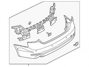 Bare front bumper for Audi A5 F5 18-19 S-Line with parking sensors and automatic parking system