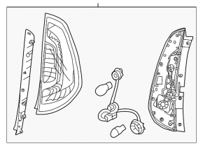 Left lamp Kia Soul 14-19 led