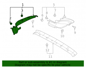 Rear pillar trim right front Subaru Outback 20-23 gray