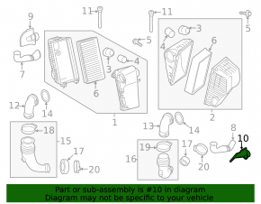 Air intake cuff left Porsche Cayenne 958 11-17 4.8 Turbo cracks