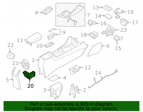Kia Niro 17-22 rear row air duct