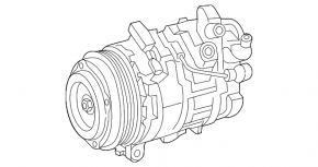 Air conditioning compressor Mercedes C-class W206 300 22-25 2.0