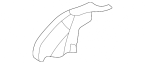 Rear seat trim 3rd row side left Mercedes W167 GLE 350 450 20-23 brown, scratches