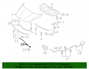 Mazda CX-7 hood support (06-12)