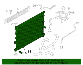 Radiator cooling water Ford Edge 15-18 3.5 without additional cooling