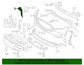 Front bumper bracket left Mazda CX-5 22-25