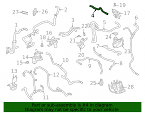 Water pump pipe for Ford Mustang Mach-E 21-23 short