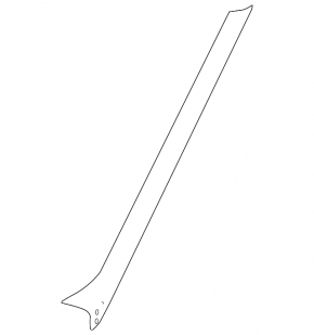 Left windshield molding for Land Rover Range Rover Sport 13-22