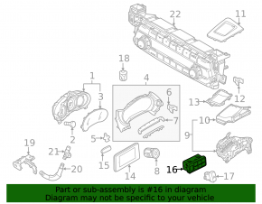 Mazda CX-9 Front Panel Button Block 16- Type 4