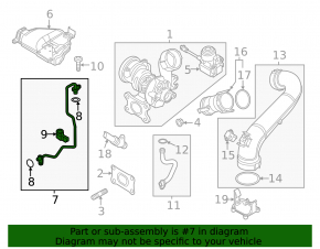 VW Jetta 19-26 1.4T Turbo Oil Supply Line