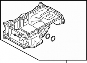 Oil pan Infiniti Q50 14-17 3.7 VQ37VHR AWD