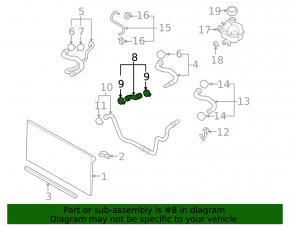 Cooling pipe upper Mini Cooper Clubman R55 07-14 1.6 turbo