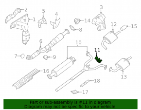 Nissan Altima 13-18 2.5 Exhaust Pipe Bracket Middle