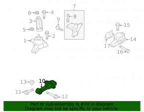 Engine mount central Kia Soul 14-19