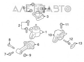 Engine mount central Kia Soul 14-19
