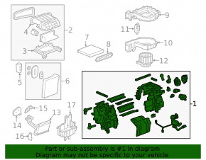 Heater assembly Chevrolet Bolt 17-