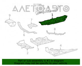 Bottom protection right Lexus RX350 RX450h 16-22