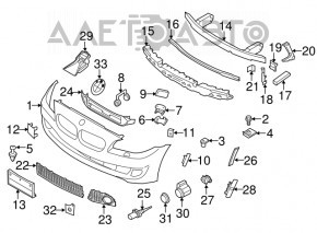 Front left fender bracket BMW 5 F10 11-16 front, plastic