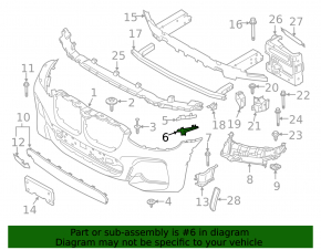Front bumper mount right BMW X3 G01 18-21