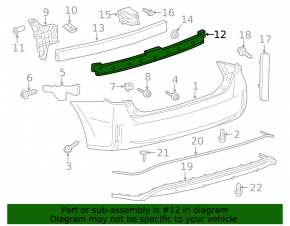 Toyota Prius V 12-14 Rear Bumper Absorber